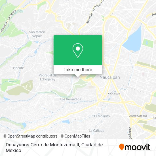 Mapa de Desayunos Cerro de Moctezuma II