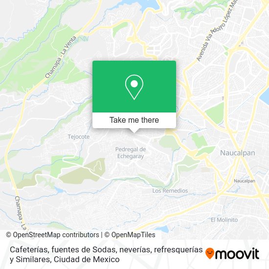 Cafeterías, fuentes de Sodas, neverías, refresquerías y Similares map