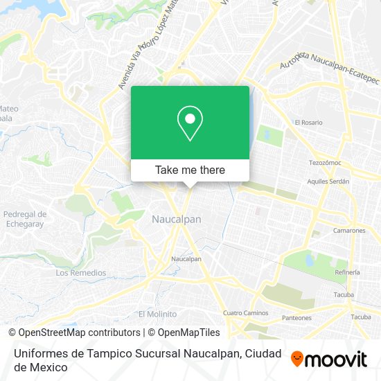 Uniformes de Tampico Sucursal Naucalpan map