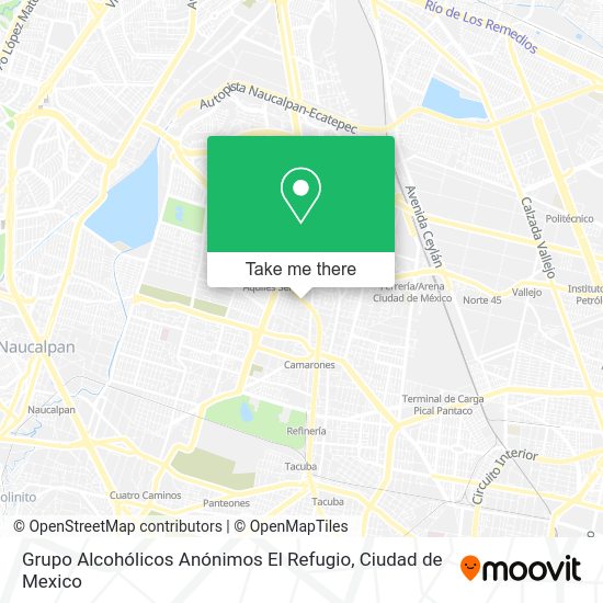 Grupo Alcohólicos Anónimos El Refugio map