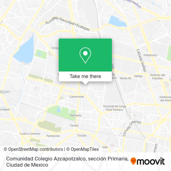 Mapa de Comunidad Colegio Azcapotzalco, sección Primaria