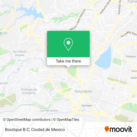 Mapa de Boutique B.C