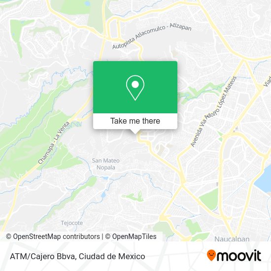 Mapa de ATM/Cajero Bbva