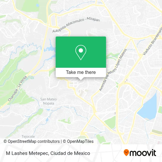 M Lashes Metepec map