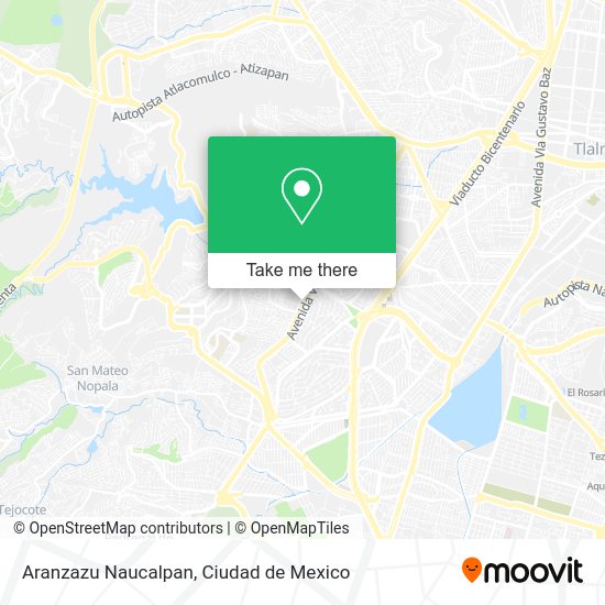 Aranzazu Naucalpan map
