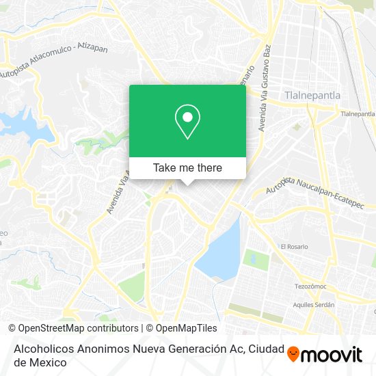 Alcoholicos Anonimos Nueva Generación Ac map
