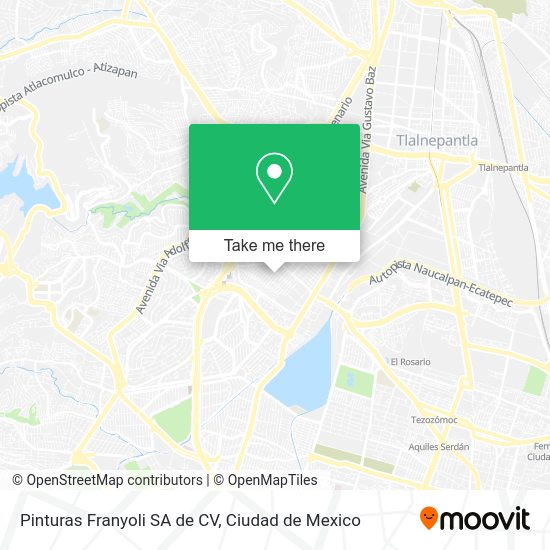 Mapa de Pinturas Franyoli SA de CV