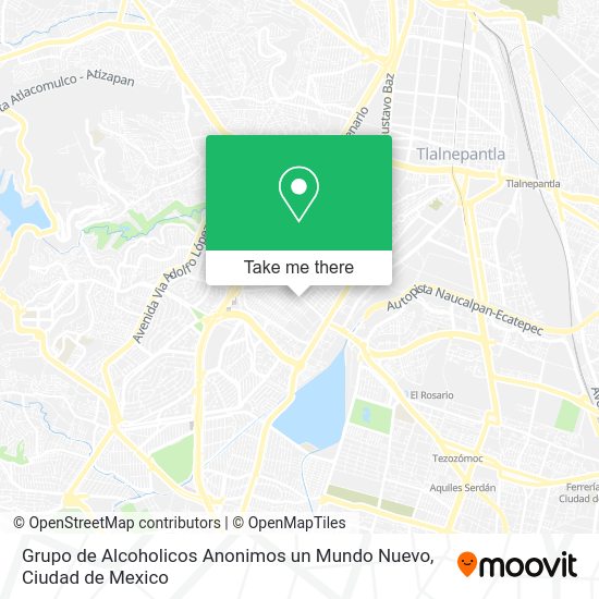 Mapa de Grupo de Alcoholicos Anonimos un Mundo Nuevo