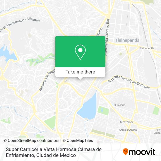 Mapa de Super Carniceria Vista Hermosa Cámara de Enfriamiento