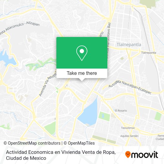 Mapa de Actividad Economica en Vivienda Venta de Ropa