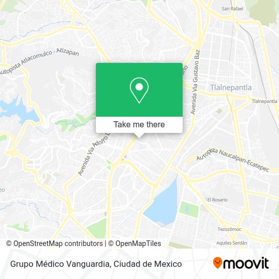 Mapa de Grupo Médico Vanguardia