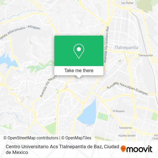 Centro Universitario Acs Tlalnepantla de Baz map