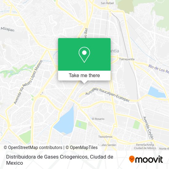 Mapa de Distribuidora de Gases Criogenicos