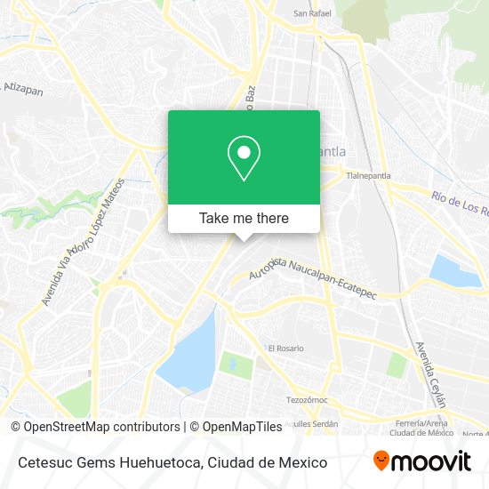 Cetesuc Gems Huehuetoca map