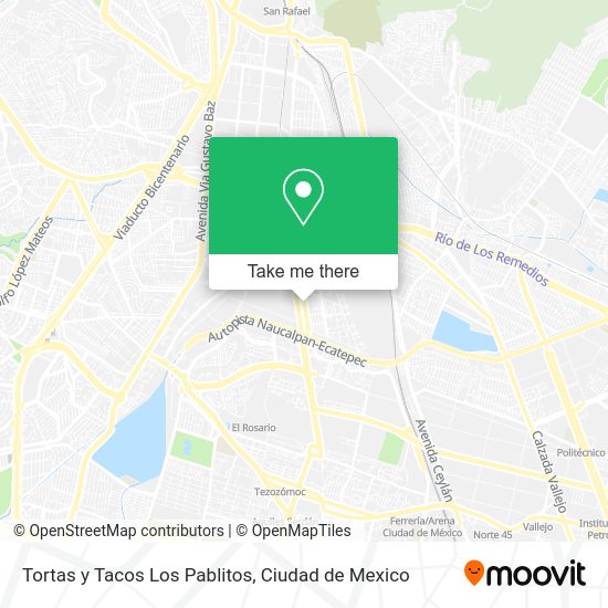 Tortas y Tacos Los Pablitos map
