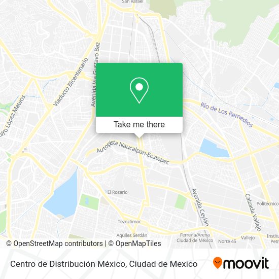 Mapa de Centro de Distribución México