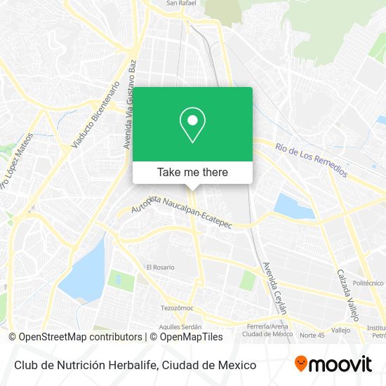 Mapa de Club de Nutrición Herbalife