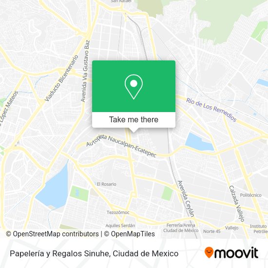 Mapa de Papelería y Regalos Sinuhe