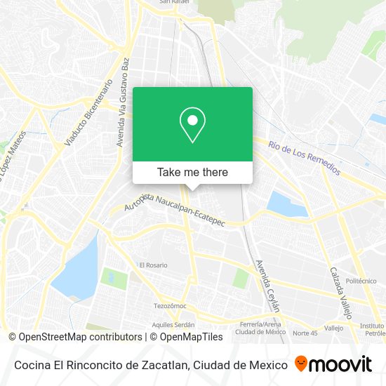 Mapa de Cocina El Rinconcito de Zacatlan