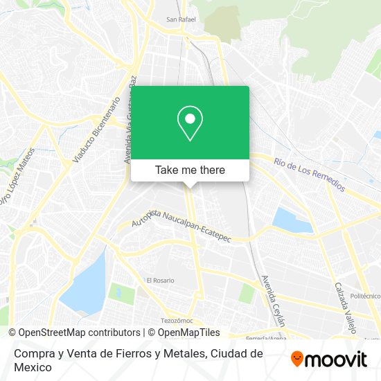 Mapa de Compra y Venta de Fierros y Metales