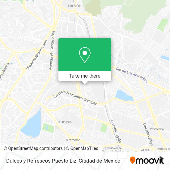 Mapa de Dulces y Refrescos Puesto Liz