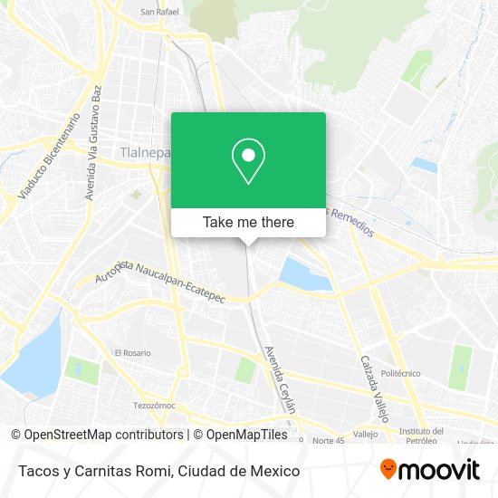 Tacos y Carnitas Romi map