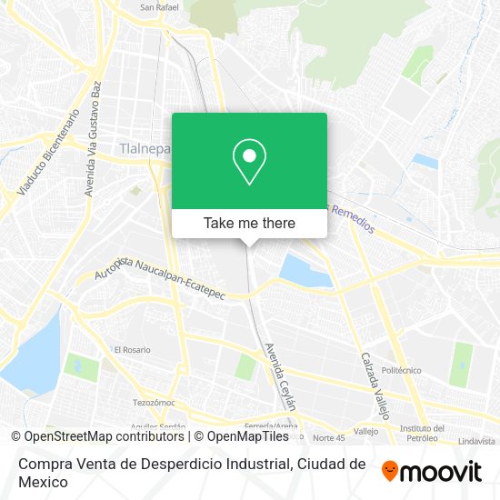 Mapa de Compra Venta de Desperdicio Industrial