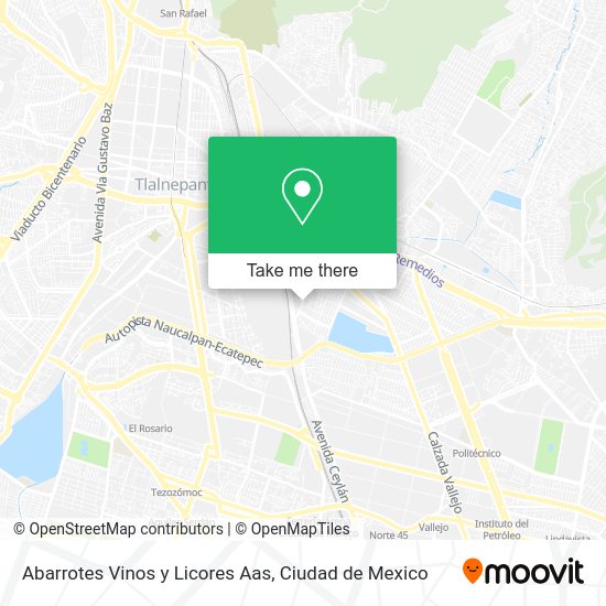 Abarrotes Vinos y Licores Aas map