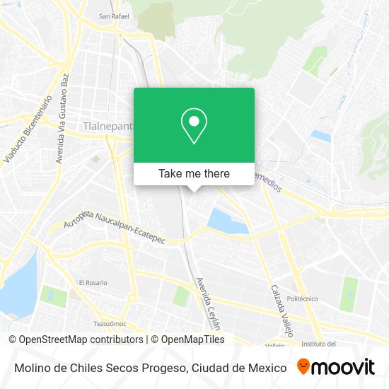 Mapa de Molino de Chiles Secos Progeso