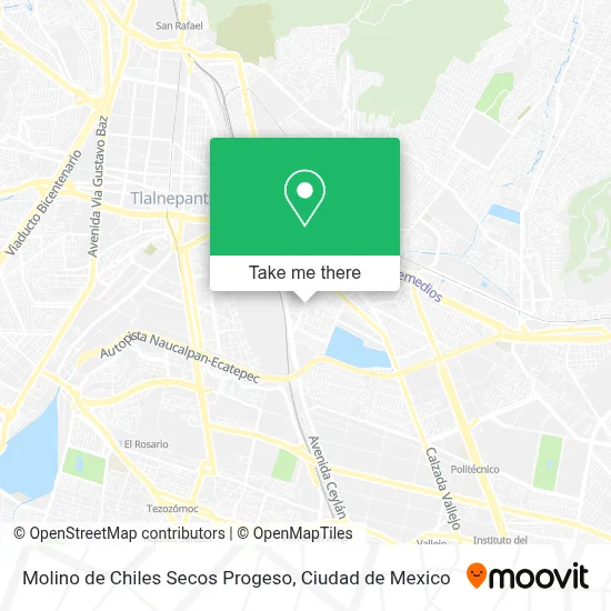 Molino de Chiles Secos Progeso map