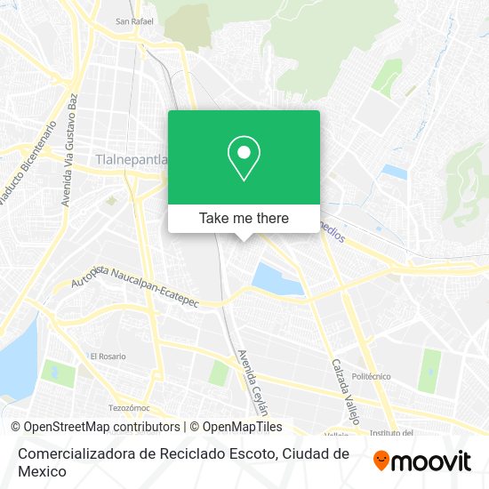 Mapa de Comercializadora de Reciclado Escoto