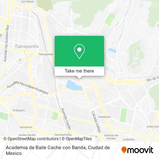 Mapa de Academia de Baile Cache con Banda