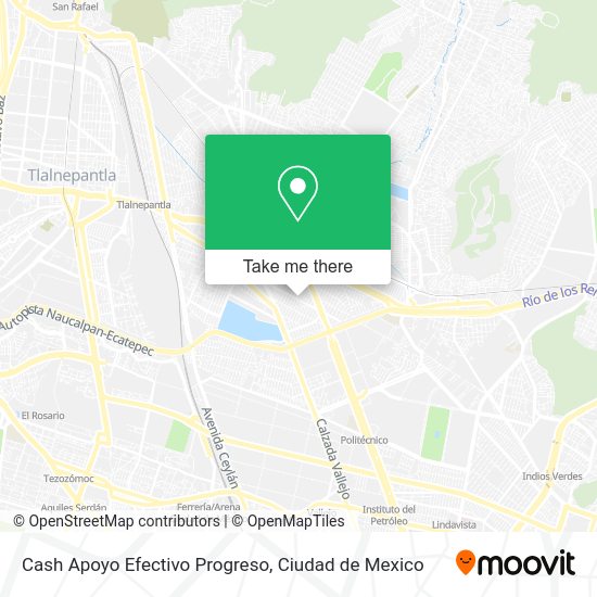 Mapa de Cash Apoyo Efectivo Progreso