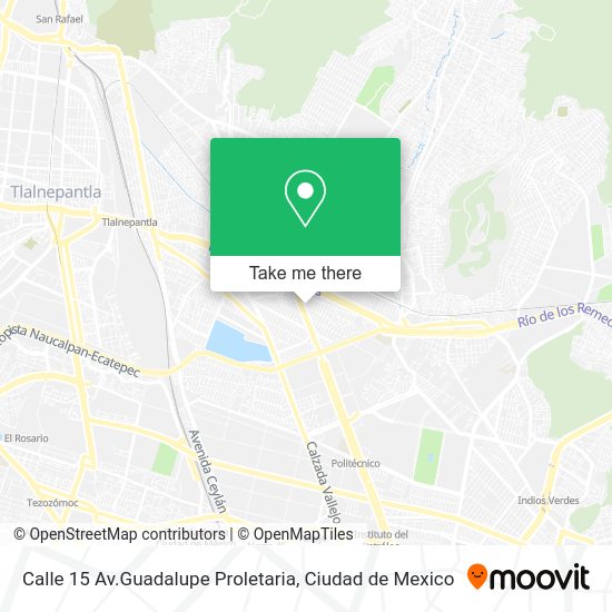 Calle 15 Av.Guadalupe Proletaria map