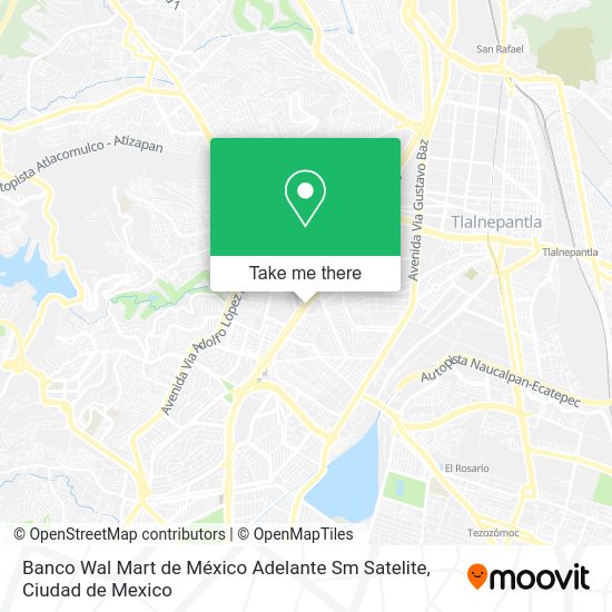 Banco Wal Mart de México Adelante Sm Satelite map