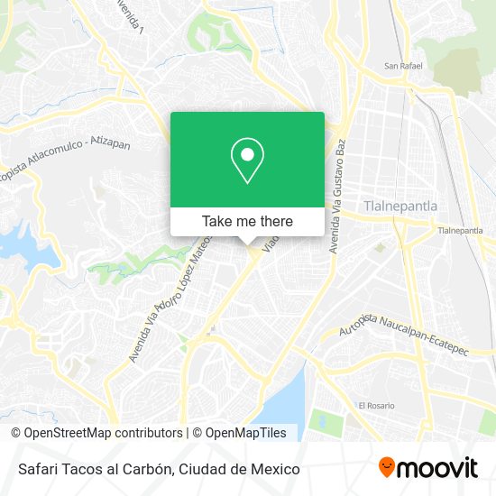 Mapa de Safari Tacos al Carbón