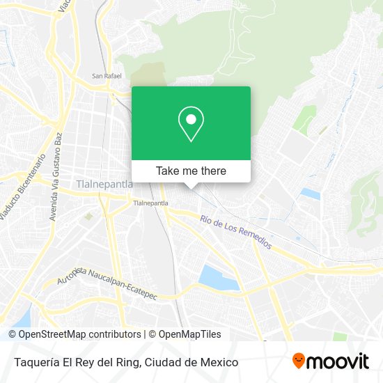 Mapa de Taquería El Rey del Ring