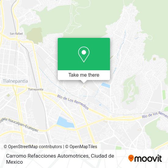 Mapa de Carromo Refacciones Automotrices