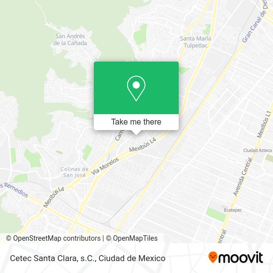 Mapa de Cetec Santa Clara, s.C.