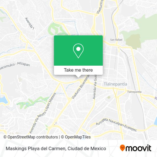 Mapa de Maskings Playa del Carmen