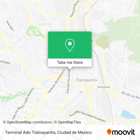 Mapa de Terminal Ado Tlalnepantla