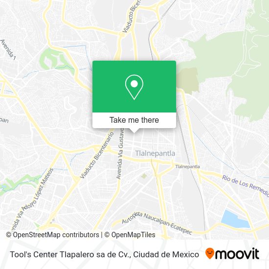 Mapa de Tool's Center Tlapalero sa de Cv.
