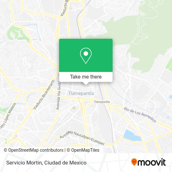 Servicio Mortin map
