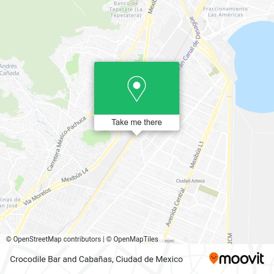 Crocodile Bar and Cabañas map