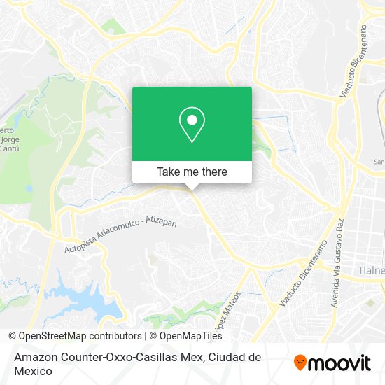 Amazon Counter-Oxxo-Casillas Mex map