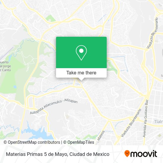 Materias Primas 5 de Mayo map