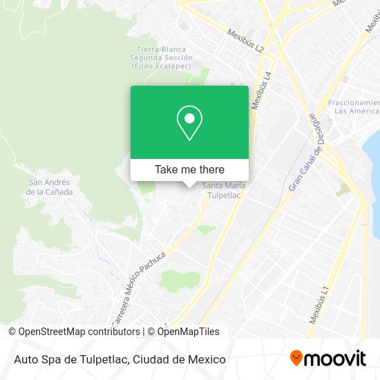 Auto Spa de Tulpetlac map