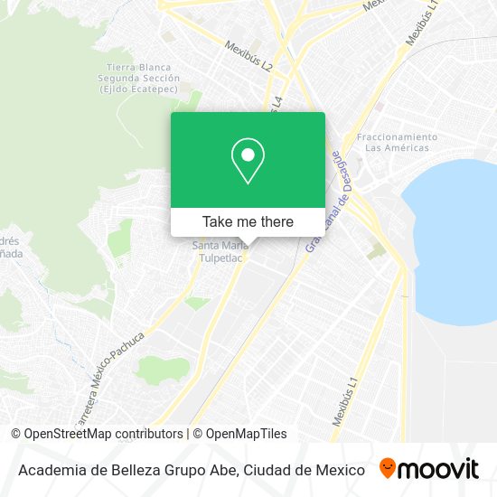 Mapa de Academia de Belleza Grupo Abe