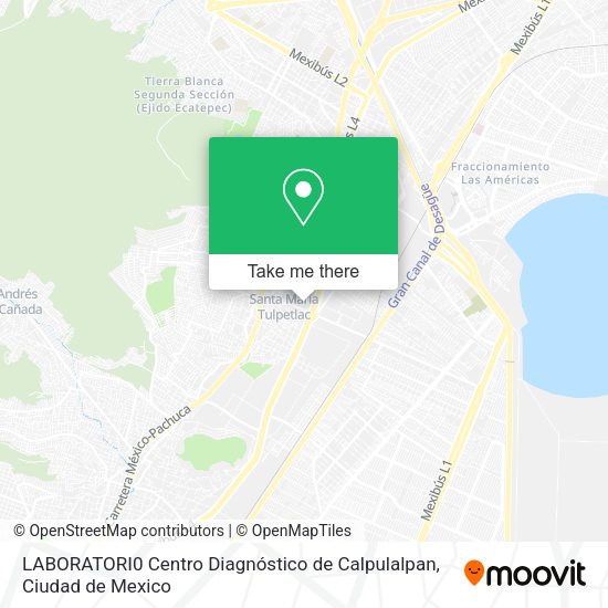 Mapa de LABORATORI0 Centro Diagnóstico de Calpulalpan
