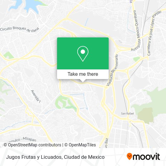 Mapa de Jugos Frutas y Licuados